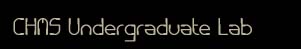 CHMS Undergraduate Lab
